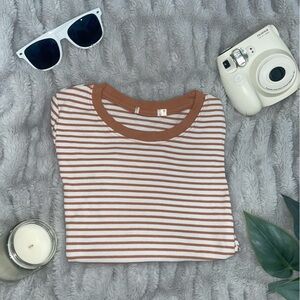 Cropped Ribbed Tee